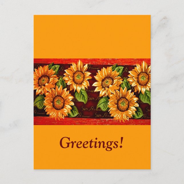 Sunflowers Postcard (Front)