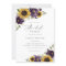 Sunflowers Purple Floral Rustic Bridal Shower