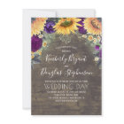 Sunflowers Purple Roses Daisies Rustic Wedding