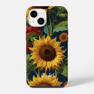 Sunflowers Red Orange Yellow Van Gogh iPhone 14 Case
