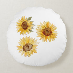 Sunflowers Round Cushion