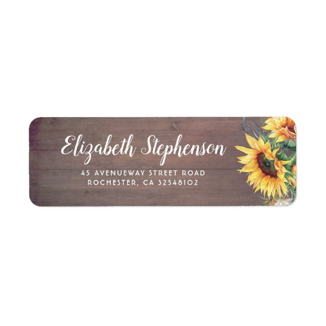 Sunflowers Rustic Country Fall Wedding (Front)