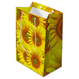 Sunflowers Rustic Country Floral Summer Yellow Medium Gift Bag