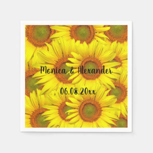 Sunflowers Rustic Country Floral Summer Yellow  Na Napkin