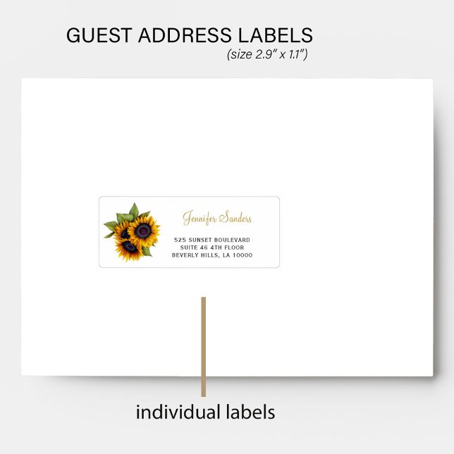 Sunflowers script individual guest address labels (Creator Uploaded)