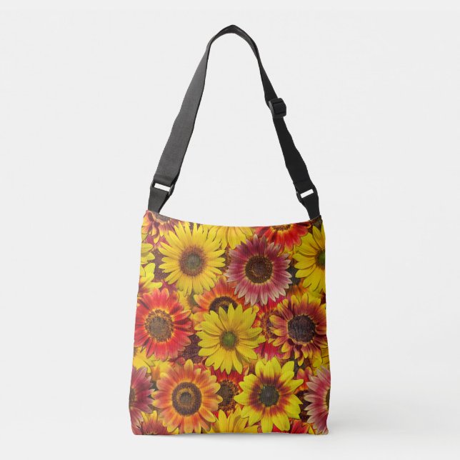 Sunflowers Seamless Pattern Crossbody Bag (Front)