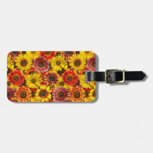 Sunflowers Seamless Pattern Luggage Tag