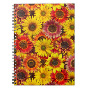 Sunflowers Seamless Pattern Notebook