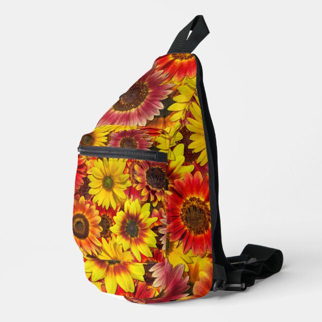 Sunflowers Seamless Pattern Sling Bag (Right Corner)