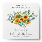 Sunflowers Seed Packet Memorial Funeral