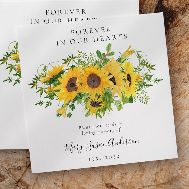 Sunflowers Seed Packet Memorial Funeral  Envelope (Creator Uploaded)
