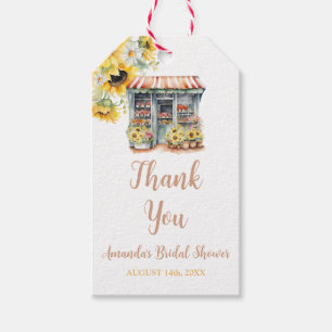 Sunflowers She's Off The Market Bridal Shower Gift Tags