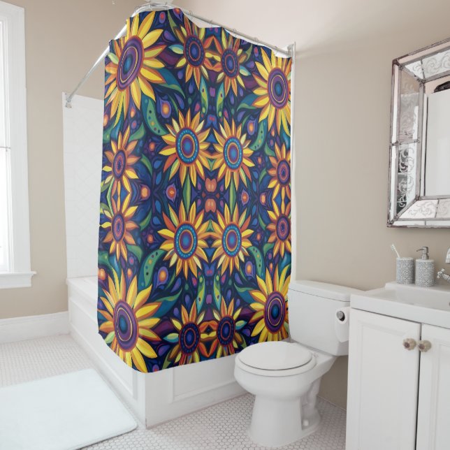 Sunflowers Shower Curtain (In Situ)