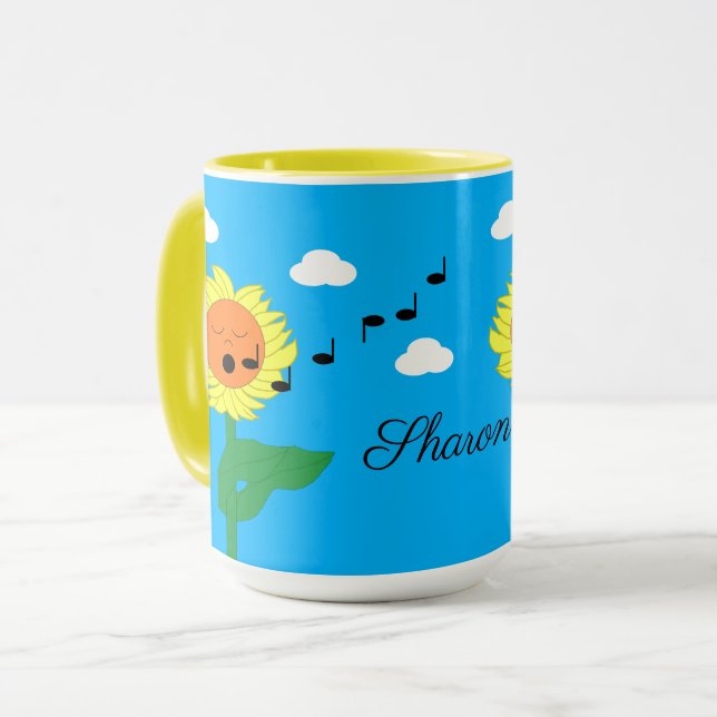 Sunflowers Singing: Mug (Front Left)