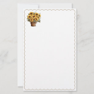 Sunflowers Stationery Paper