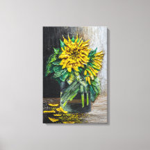 Sunflowers Still Life Acrylic Painting 