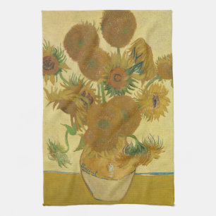 Sunflowers, Still Life Oil Painting, Van Gogh Tea Towel