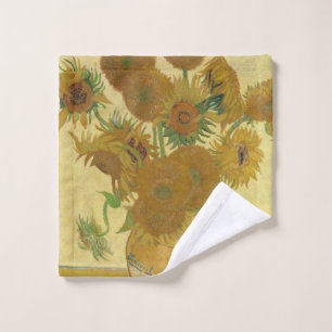 Sunflowers, Still Life Oil Painting, Van Gogh Wash Cloth