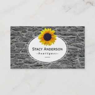 Sunflowers Stone Business Card