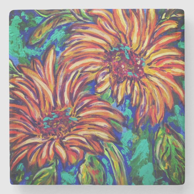 Sunflowers Stone Coaster (Front)