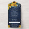 Sunflowers String Lights Rustic Navy Blue Wedding