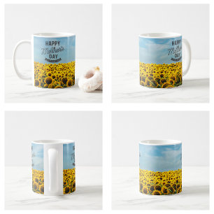 Sunflowers Stylish Elegant Best Mum Ever Floral Coffee Mug