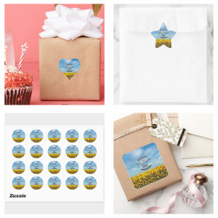 Sunflowers Stylish Elegant Best Mum Ever Floral Square Sticker