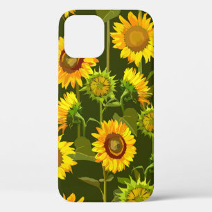Sunflowers summer seamless pattern iPhone 12 case