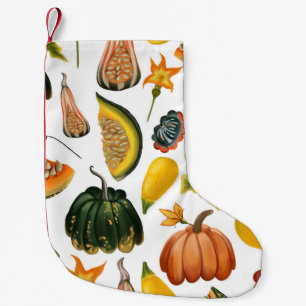 Sunflowers Summer: Vintage Watercolor Pattern Small Christmas Stocking