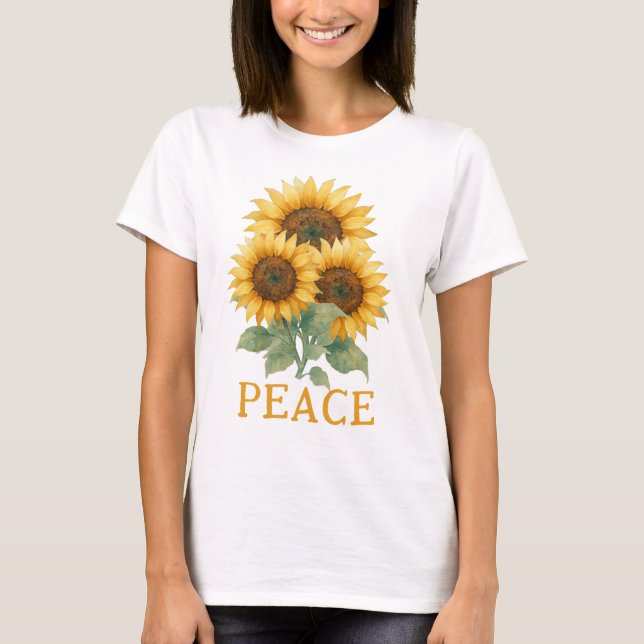 Sunflowers symbol of Peace T-Shirt (Front)