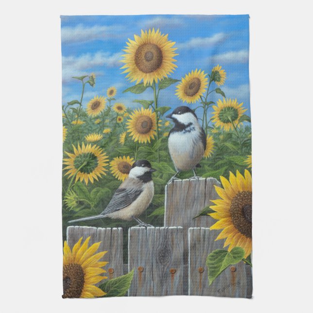Sunflowers Tea Towel (Vertical)