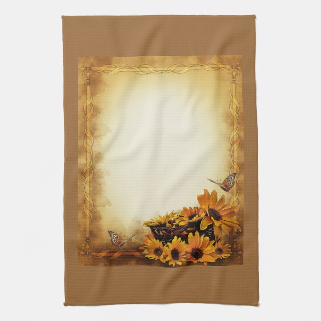 Sunflowers Tea Towel (Vertical)