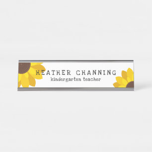Sunflowers Teacher Desk Name Plate