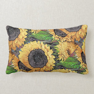 Sunflowers Throw Pillow Cushion
