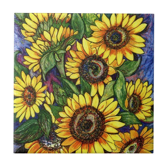 Sunflowers Tile (Front)
