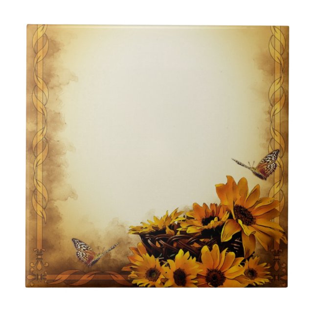 Sunflowers Tile (Front)