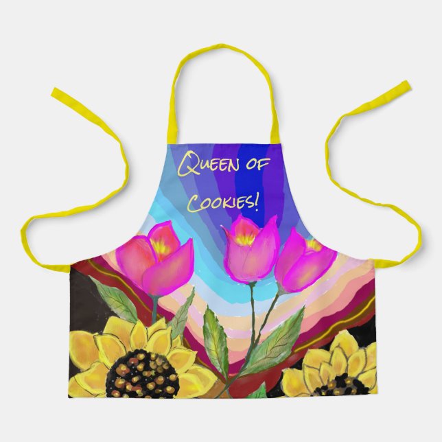 Sunflowers Tulips & Love Thinking of You Apron (Front)