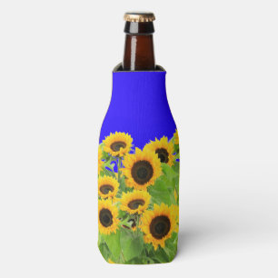Sunflowers - Ukrainian Flag Peace Freedom Ukraine  Bottle Cooler