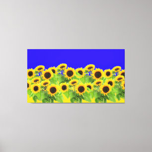 Sunflowers - Ukrainian Flag Peace Freedom Ukraine Canvas Print