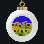 Sunflowers - Ukrainian Flag Peace Freedom Ukraine  Ceramic Ball Christmas Ornament<br><div class="desc">Sunflowers - Ukrainian Flag Peace Freedom Ukraine - Support Independence Together - Victory ! Let's make the world a better place - everybody together ! A better world begins - depends - needs YOU too ! You can transfer to 1000 Zazzle products. Resize and move or remove and add elements...</div>