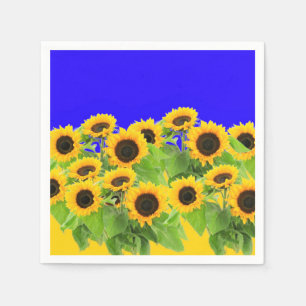 Sunflowers - Ukrainian Flag Peace Freedom Ukraine Napkin