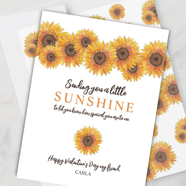 Sunflowers Valentine's Day Holiday Card (Creator Uploaded)