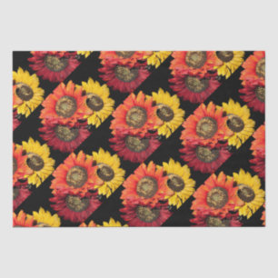  Sunflowers Vibrant Colours, Red, Orange & Yellow Tissue Paper