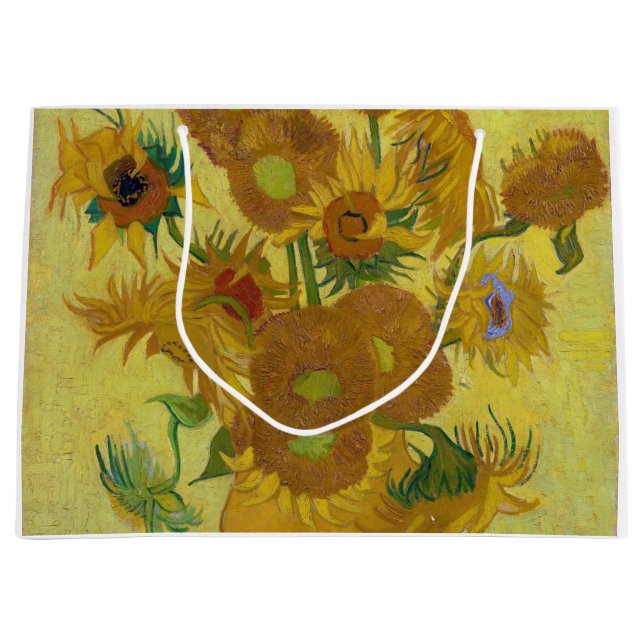 Sunflowers, Vincent van Gogh, 1889 Large Gift Bag (Front)
