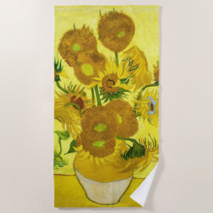 Sunflowers Vincent van Gogh Beach Towel