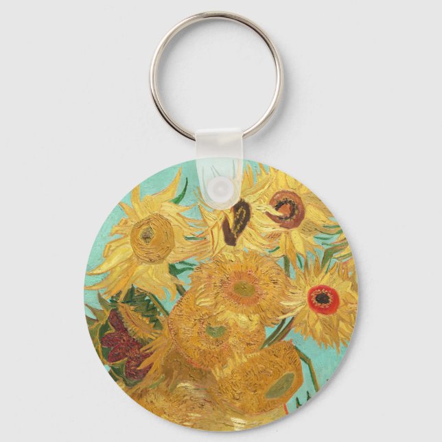 Sunflowers Vincent van Gogh    Key Ring (Front)