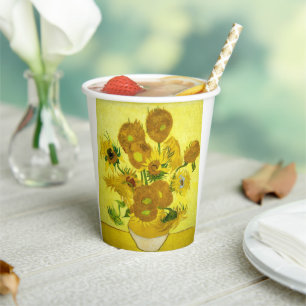Sunflowers Vincent van Gogh Paper Cups