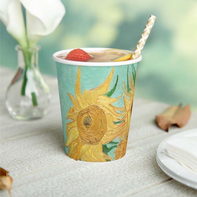 Sunflowers Vincent van Gogh       Paper Cups (Insitu)