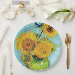 Sunflowers Vincent van Gogh Paper Plate
