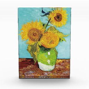 Sunflowers Vincent van Gogh Photo Block